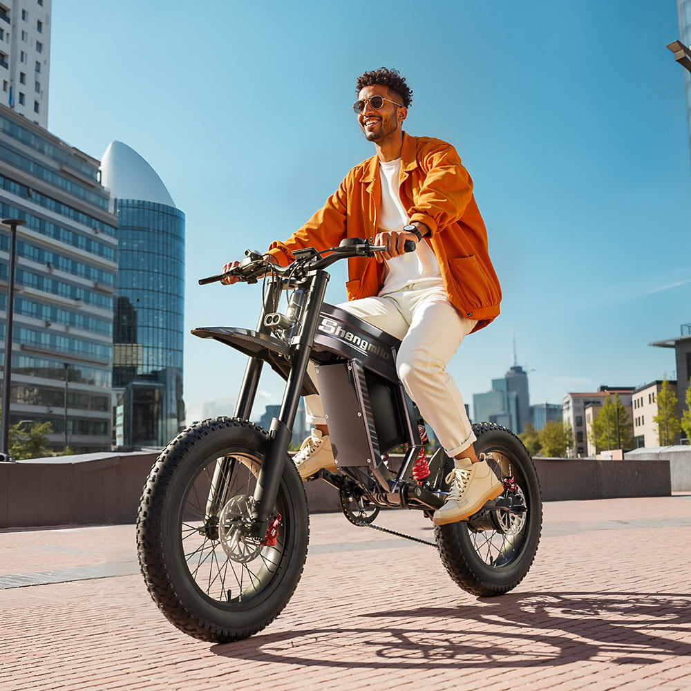 20" Fat tire Electric Bike 1500W 60V 30AH Mountainbike E-bike e-Motorcycle 65km
