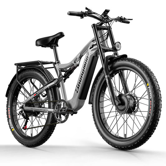 Shengmilo S600 Dual Motor Electric Bike 48V 17.5Ah 26" Fat Tire Ebike Oil brake