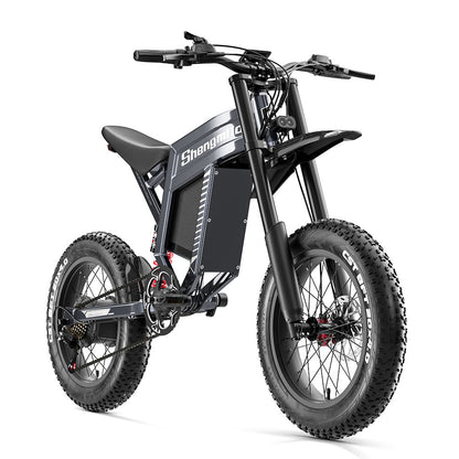20" Fat tire Electric Bike 1500W 60V 30AH Mountainbike E-bike e-Motorcycle 65km