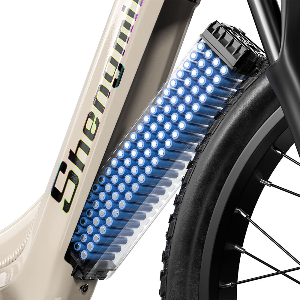 26" Electric Bike 48V 17.5Ah Dual Motor Fat Tyre E-Mountain Bike City E-bike