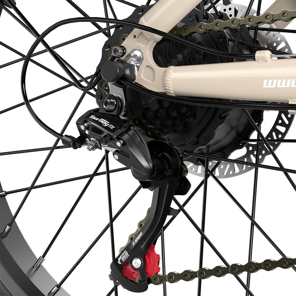 26" Electric Bike 48V 17.5Ah Dual Motor Fat Tyre E-Mountain Bike City E-bike