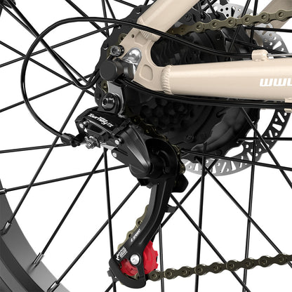 26" Electric Bike 48V 17.5Ah Dual Motor Fat Tyre E-Mountain Bike City E-bike