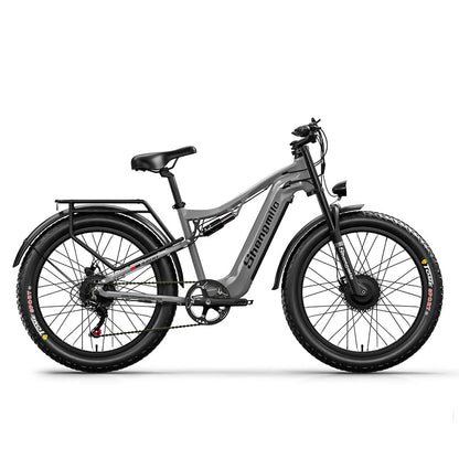 Shengmilo S600 Dual Motor Electric Bike 48V 17.5Ah 26" Fat Tire Ebike Oil brake