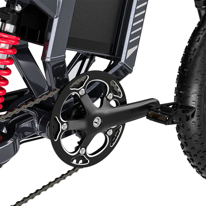 20" Fat tire Electric Bike 1500W 60V 30AH Mountainbike E-bike e-Motorcycle 65km