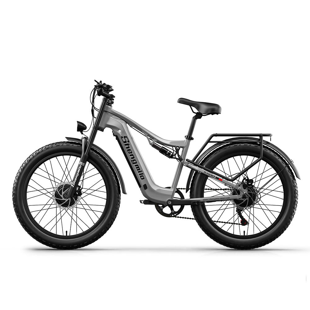 Shengmilo S600 Dual Motor Electric Bike 48V 17.5Ah 26" Fat Tire Ebike Oil brake