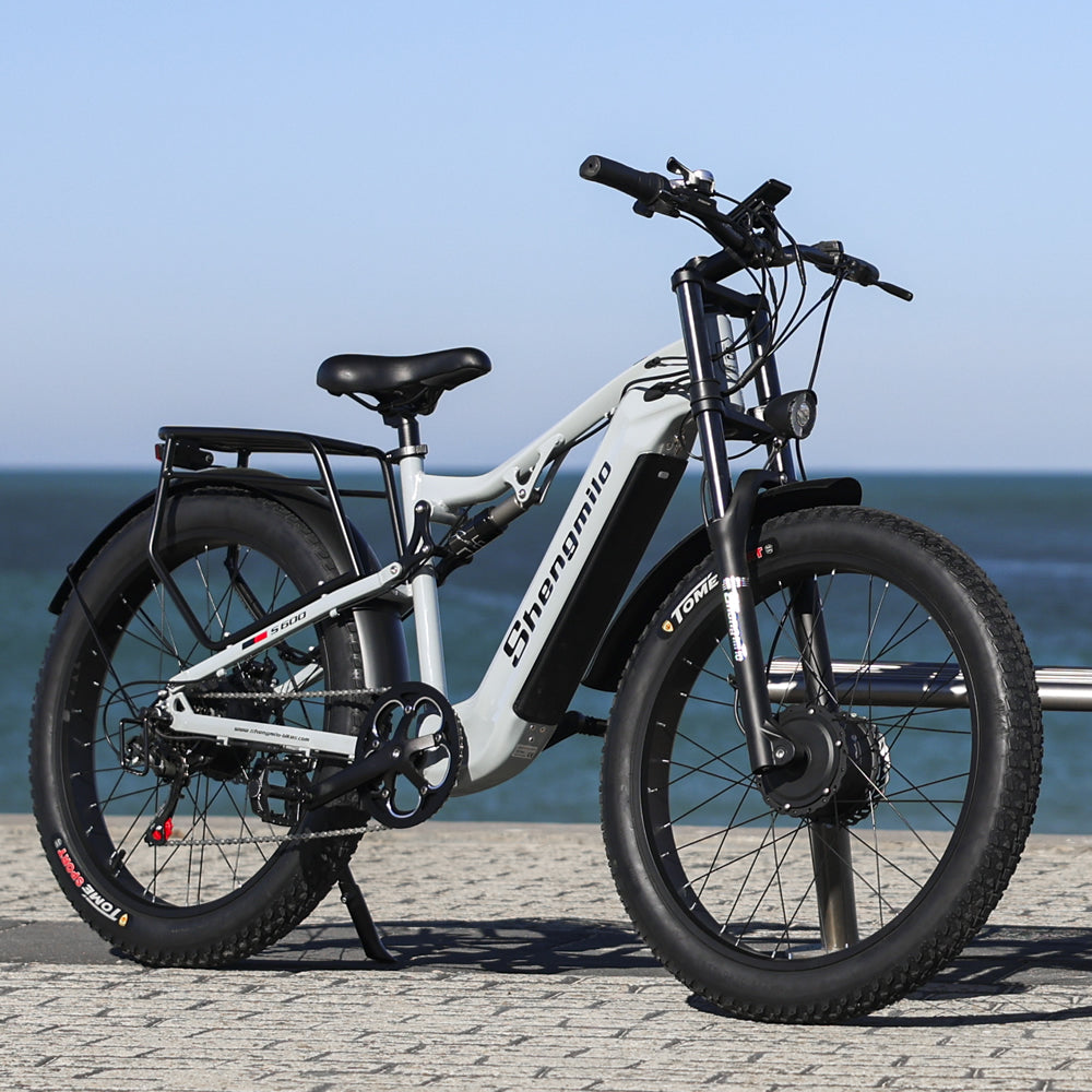 Shengmilo S600 Dual Motor Electric Bike 48V 17.5Ah 26" Fat Tire Ebike Oil brake