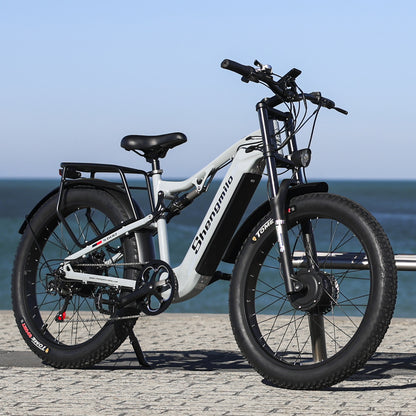 Shengmilo S600 Dual Motor Electric Bike 48V 17.5Ah 26" Fat Tire Ebike Oil brake