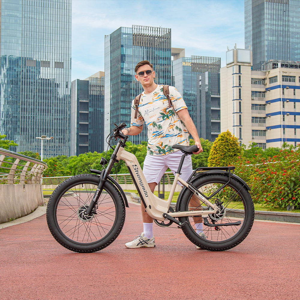 26" Electric Bike 48V 17.5Ah Dual Motor Fat Tyre E-Mountain Bike City E-bike