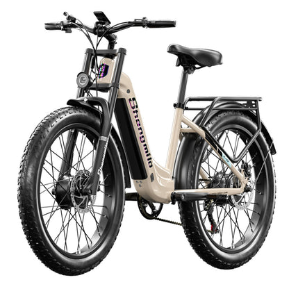 26" Electric Bike 48V 17.5Ah Dual Motor Fat Tyre E-Mountain Bike City E-bike