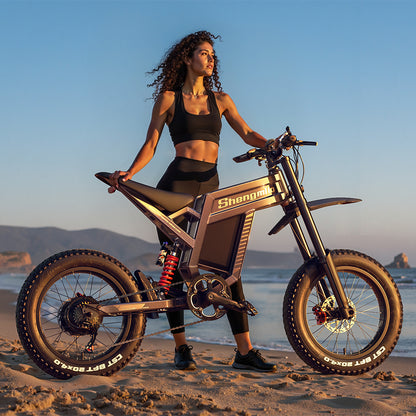 20" Fat tire Electric Bike 1500W 60V 30AH Mountainbike E-bike e-Motorcycle 65km